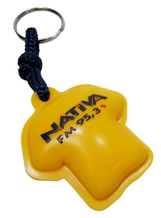 Chaveiro Flutuante Formato Camiseta para Rádio Nativa